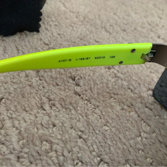 Authentic Chanel Neon Sunglasses With Silver Detail - Picture 3 of 6